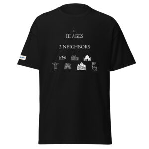 7 Wonders board game t-shirt with minimalist civilization design