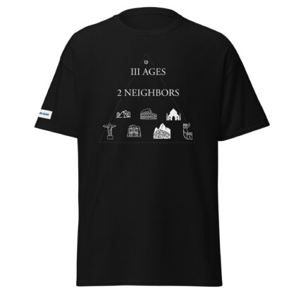 7 Wonders board game t-shirt with minimalist civilization design