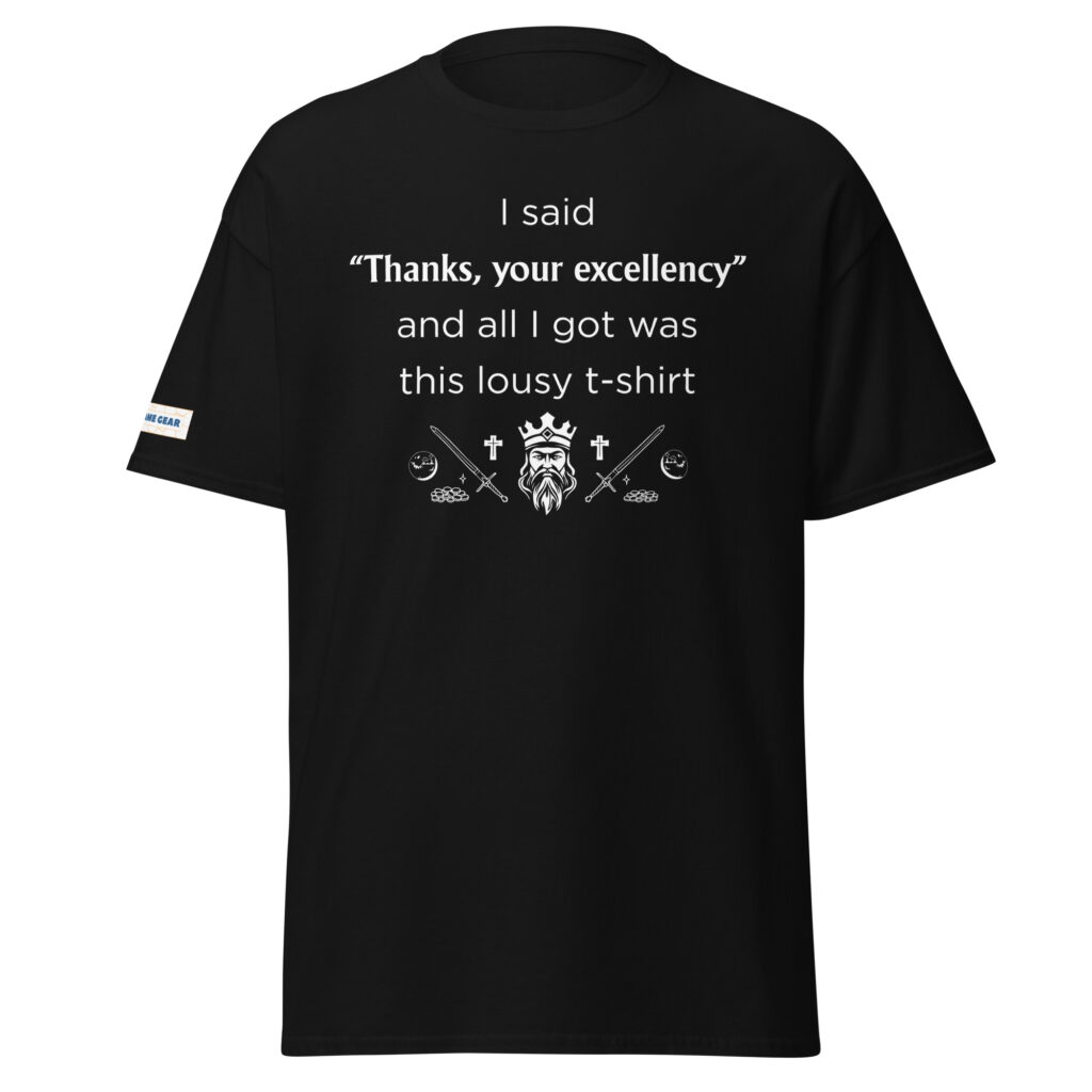 Citadels board game t-shirt with minimalist strategy game design