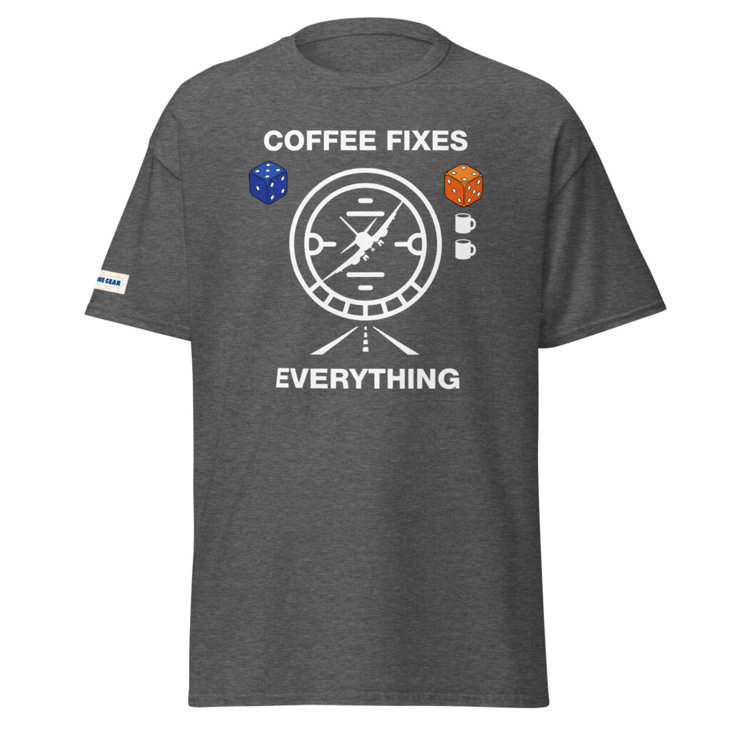 Sky Team board game t-shirt with aviation and cooperative game design